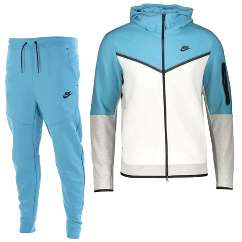 nike tech fleece trainingspak blauw wit grijs|nike tech fleece.